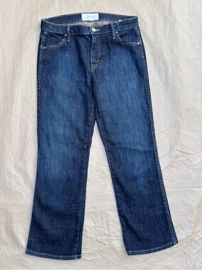 THE GREAT. Dark Indigo Ankle Jeans
